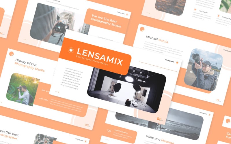 lensamix photography powerpoint template original