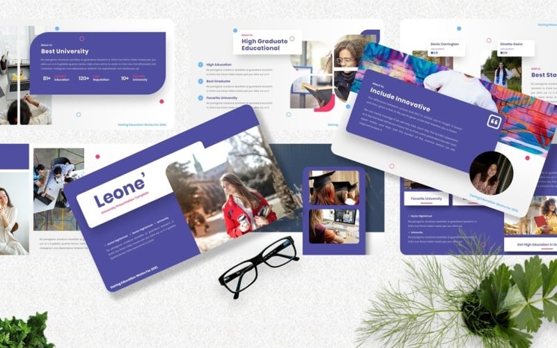 leone university powerpoint template original