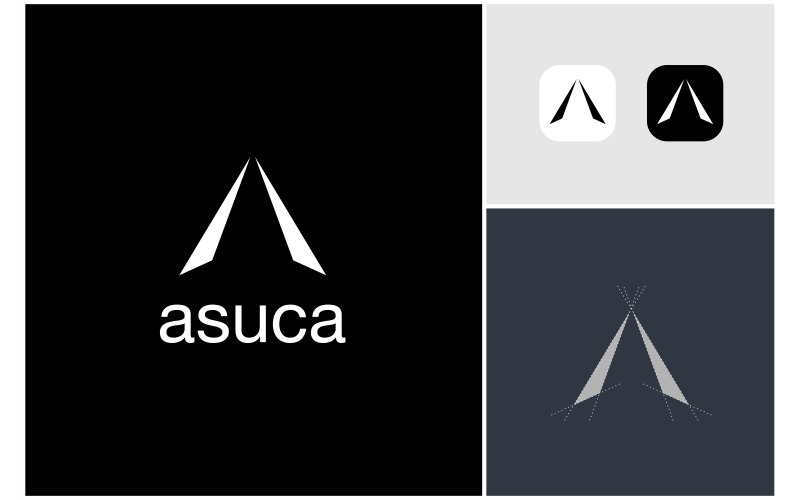 letter a abstract modern logo original