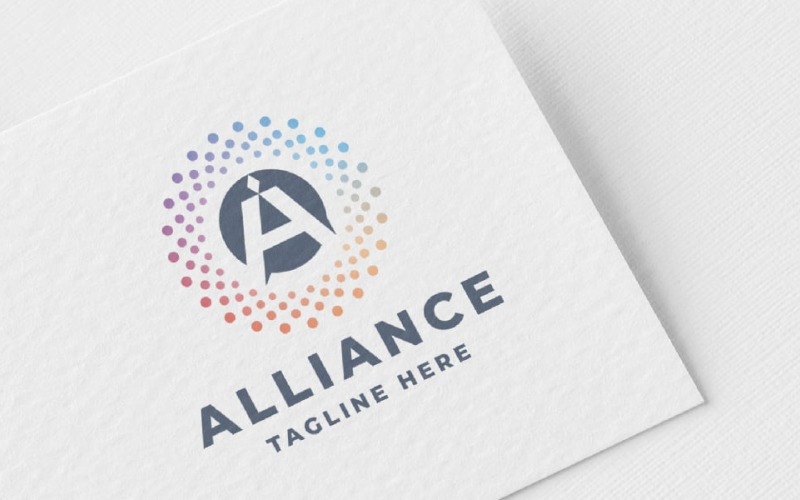 letter a alliance pro logo template original