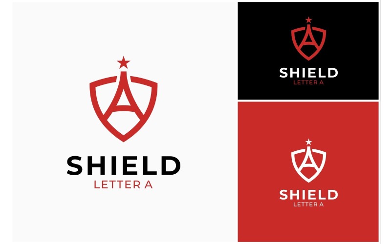 letter a armor shield logo original