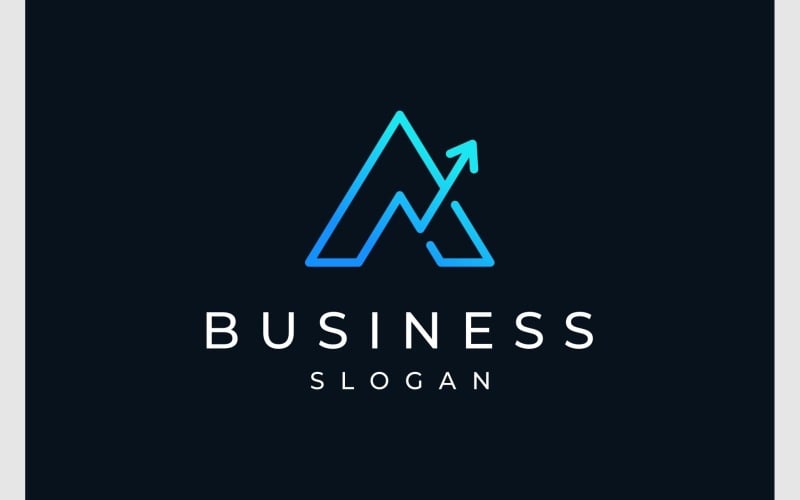 letter a arrow success business logo original