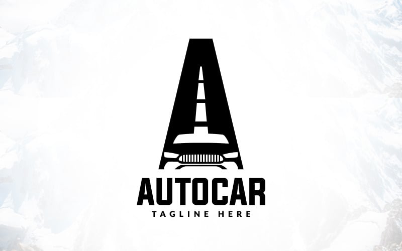 letter a automotive brand car logo design original