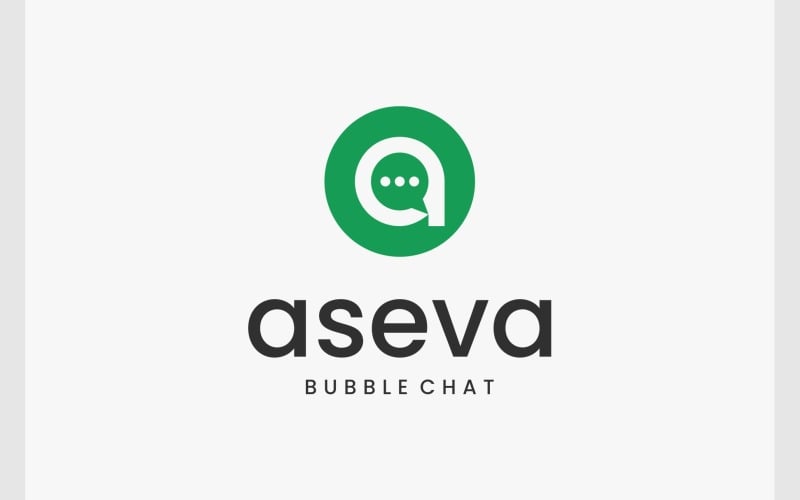 letter a bubble chat speech logo original