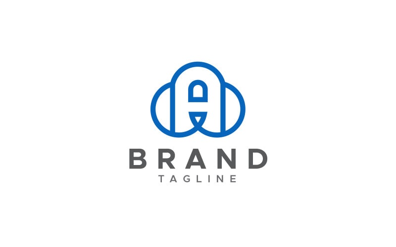 letter a cloud logo design template original