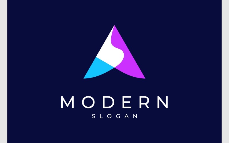 letter a colorful modern logo original
