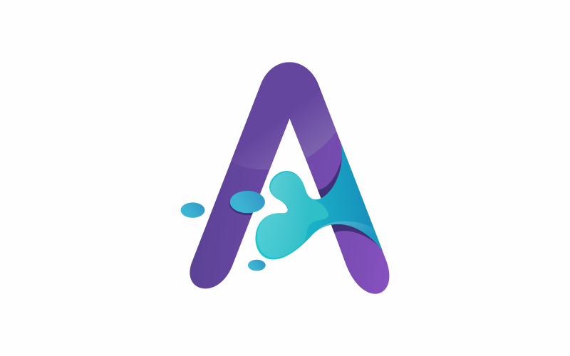 letter a colorfull logo template original