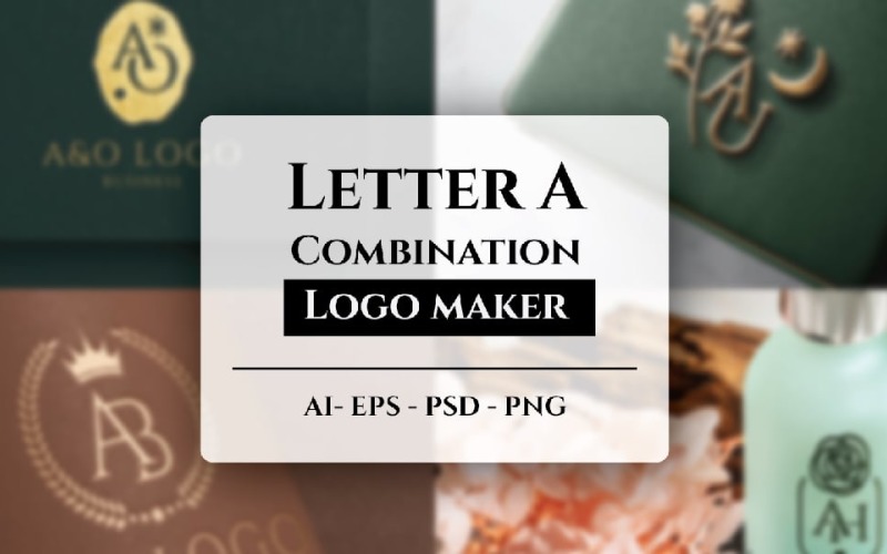 letter a combination logo maker pack original