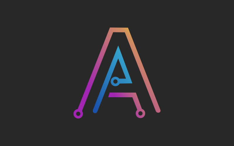letter a connection logo template original
