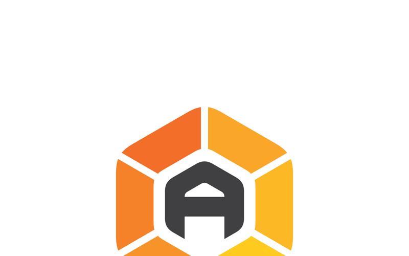 letter a cube logo template original