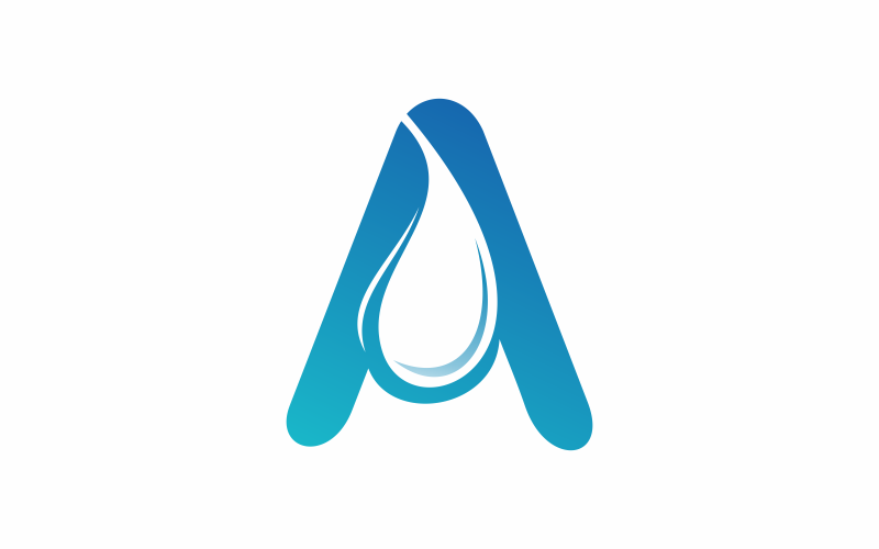 letter a drops logo template original
