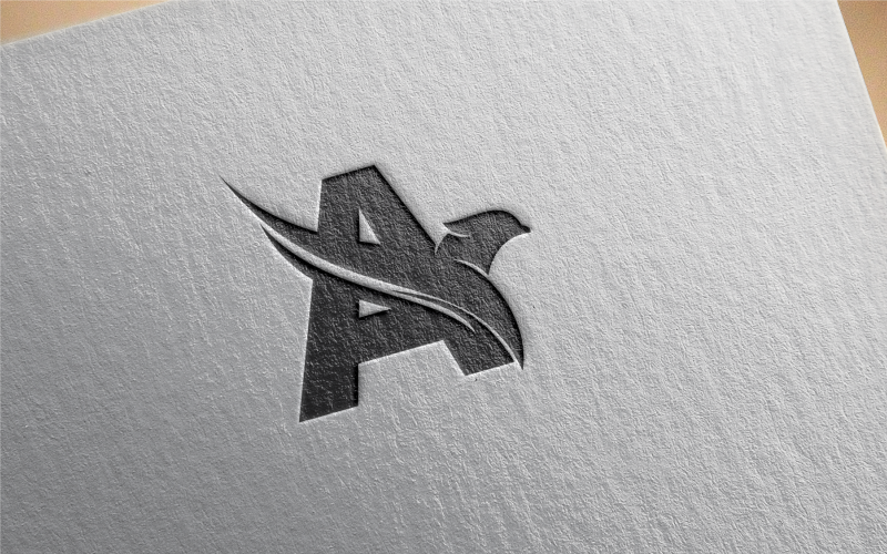 letter a eagle logo template original