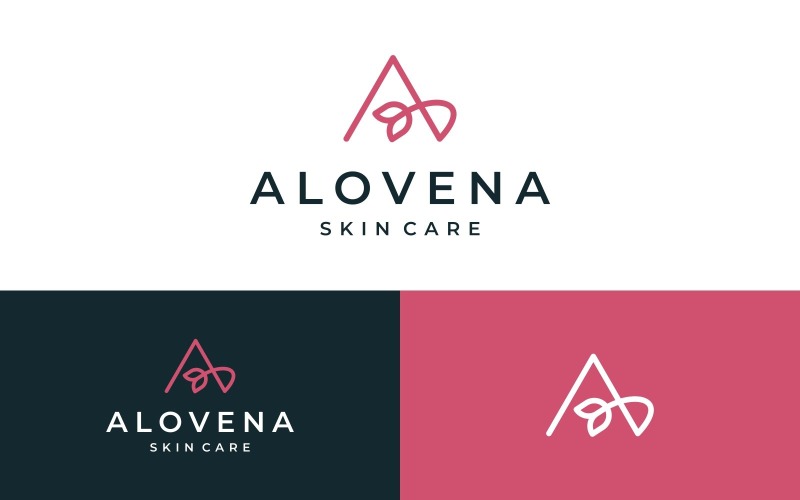letter a flower beauty logo original