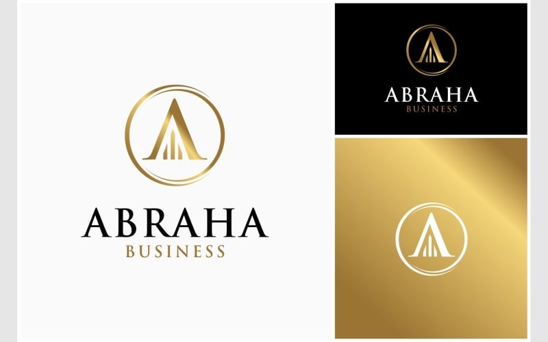 letter a gold luxury business logo original