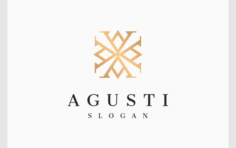 letter a gold luxury decoration logo original