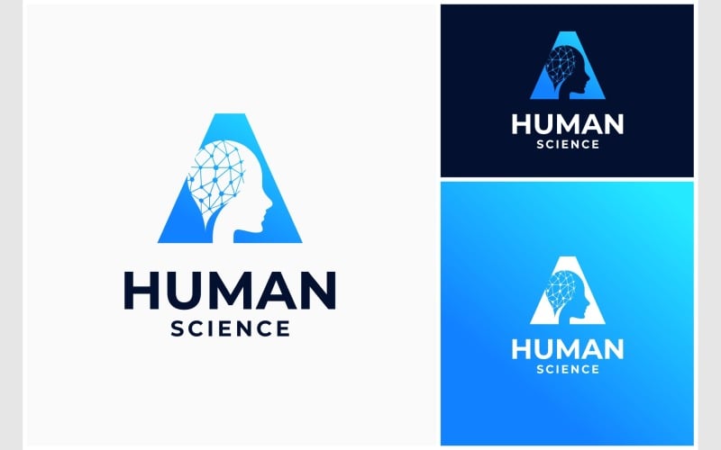letter a human science logo original