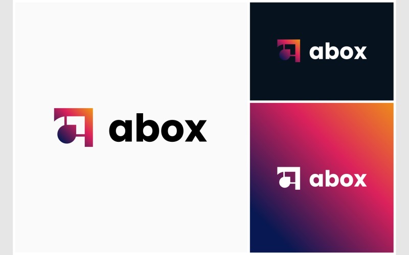 letter a initial arrow square logo original