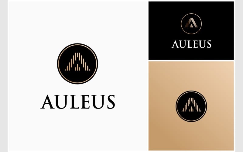 letter a initial luxury circle logo original