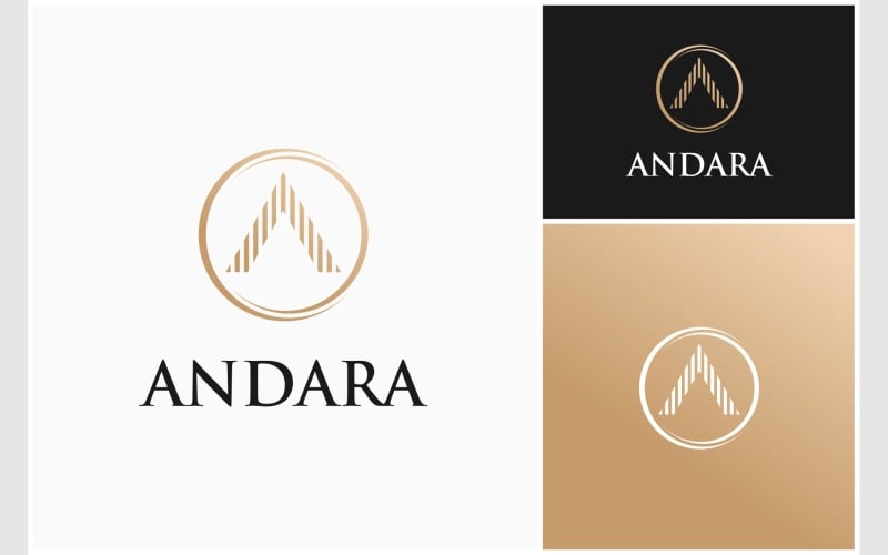 letter a initial luxury circle minimalist logo original
