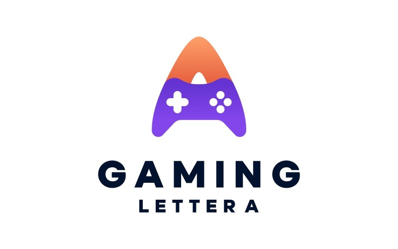 letter a joystick colorful logo original