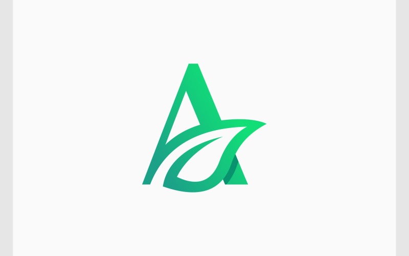 letter a leaf organic fresh logo original