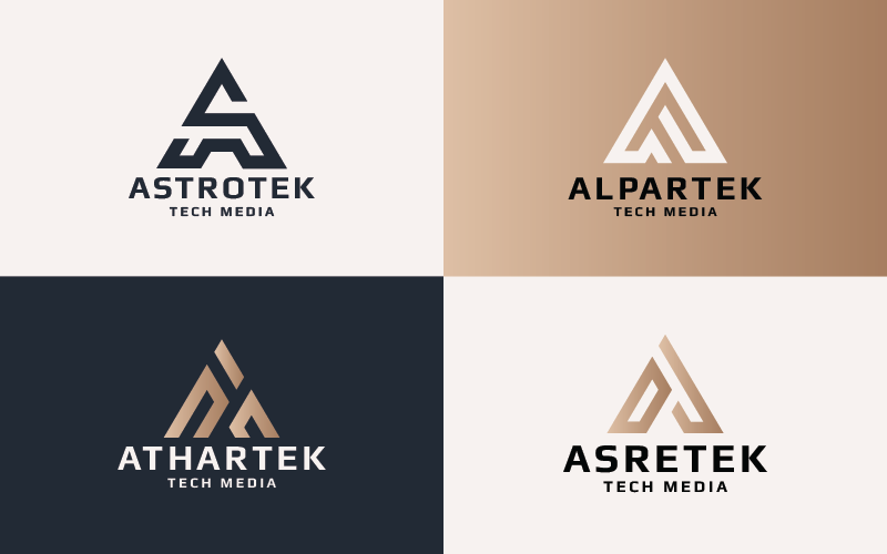 letter a logo bundle pack original