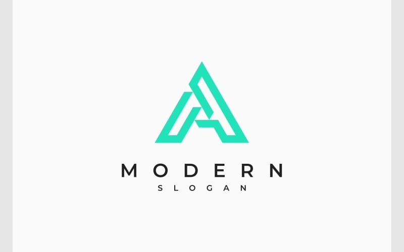 letter a modern monogram logo original