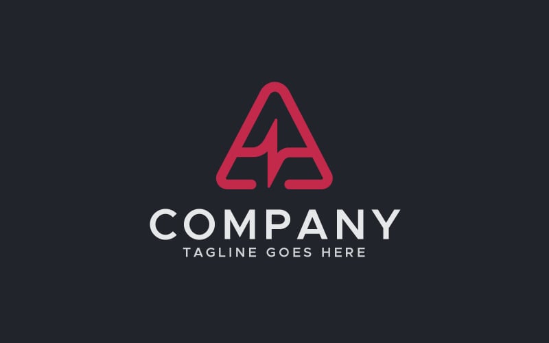 letter a pulse logo design template original