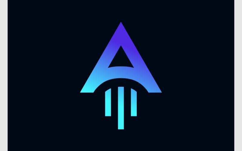 letter a startup launch boost logo original