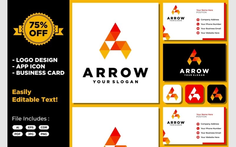 letter a triangle arrow up icon logo original