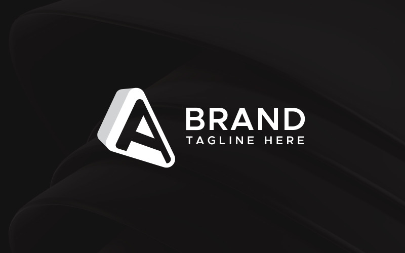 letter a triangle minimal logo design template original