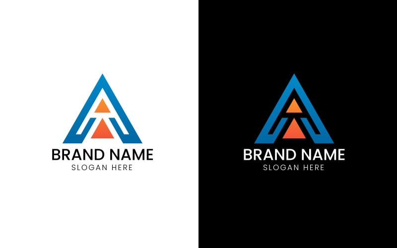 letter a up arrow financial logo original