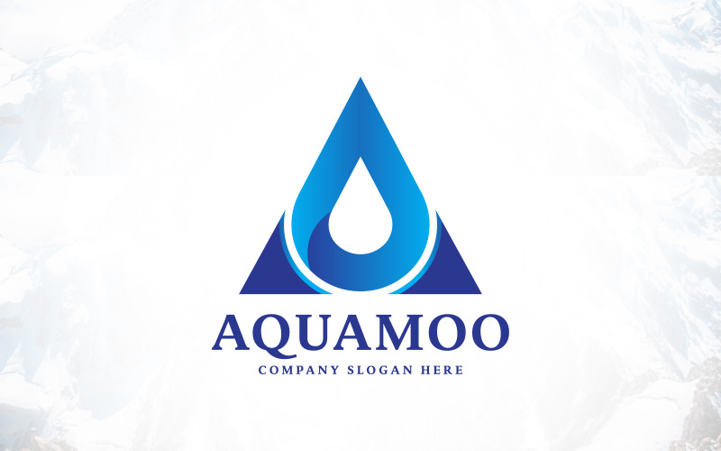 letter a water drop logo design original