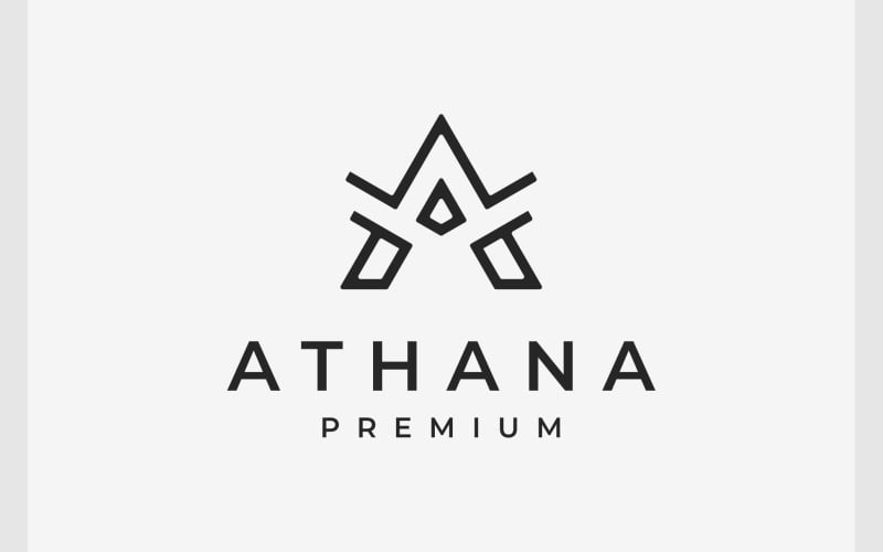 letter a wing fly monogram logo original