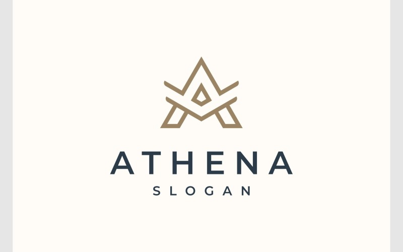 letter a wing luxury monogram logo original