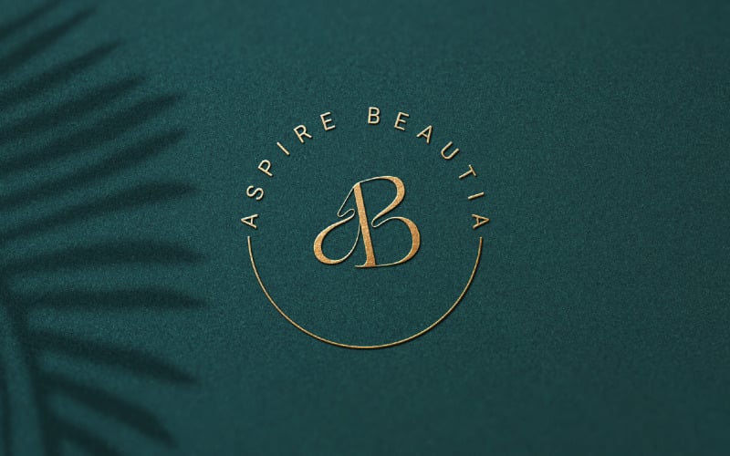 letter ab fashion beauty logo design template original