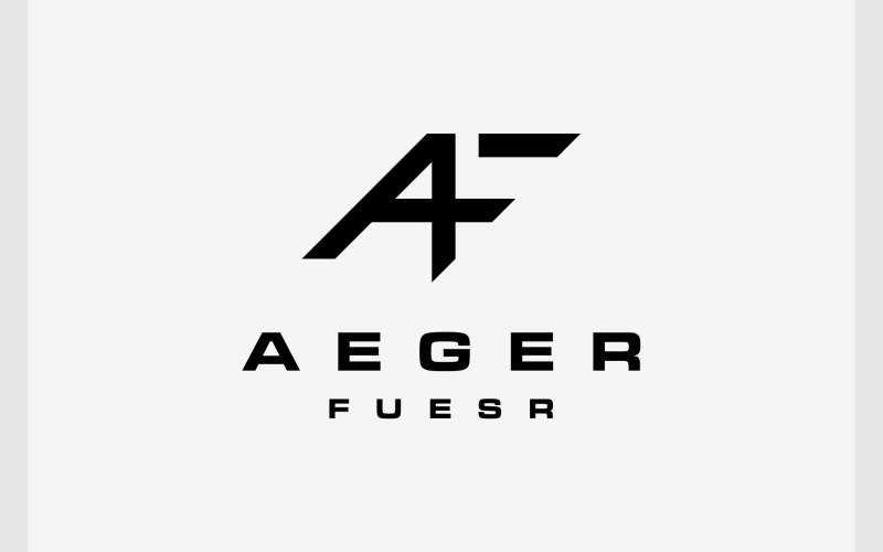 letter af simple monogram logo original