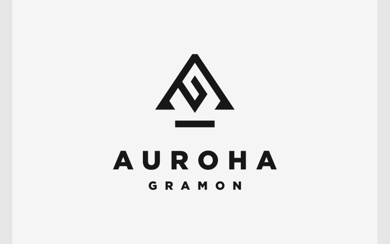 letter ag ga modern monogram logo original