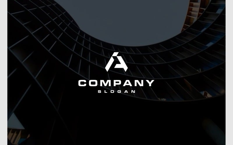 letter ai ia triangle modern logo original