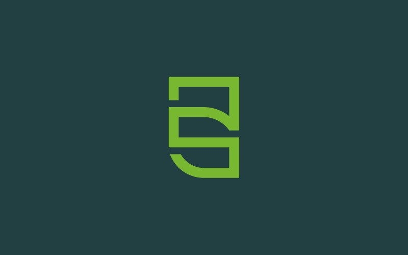 letter as or sa eco logo design original