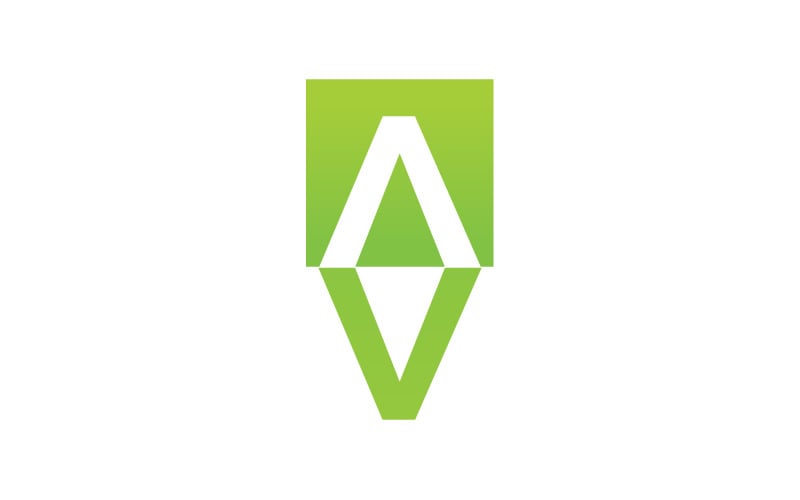 letter av va logo template original