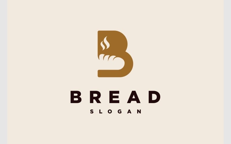 letter b bread food bakery logo original