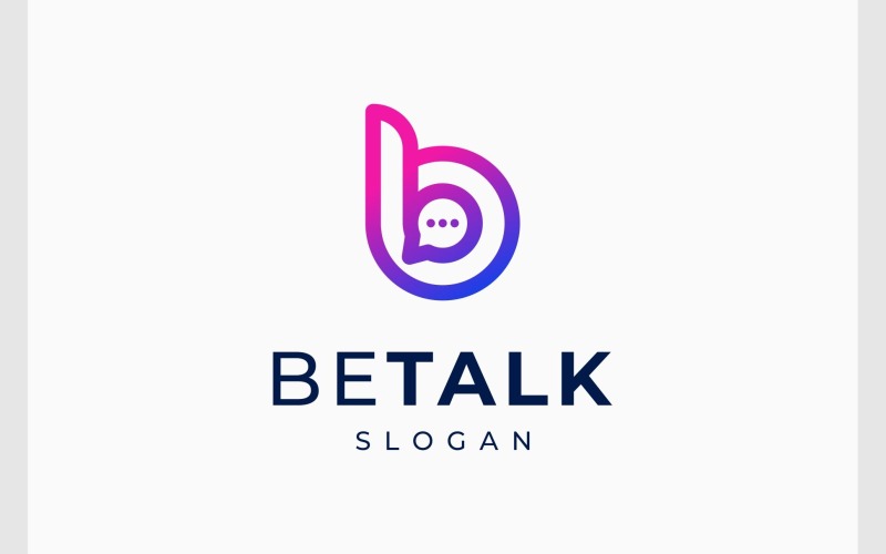 letter b bubble chat speech logo original
