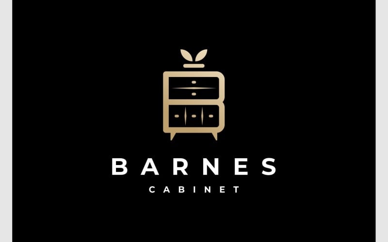 letter b cabinet furniture gold logo original