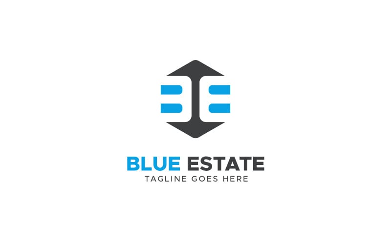 letter b e real estate house logo design template original