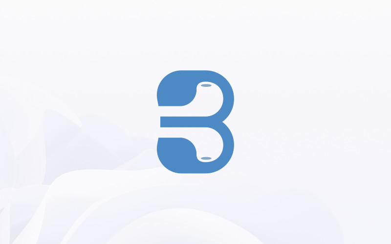 letter b earbud logo design template original