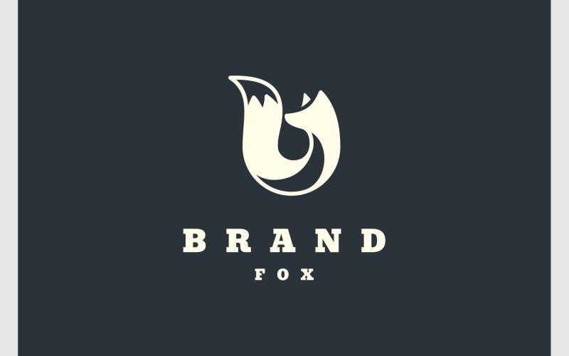 letter b fox wolf animal logo original