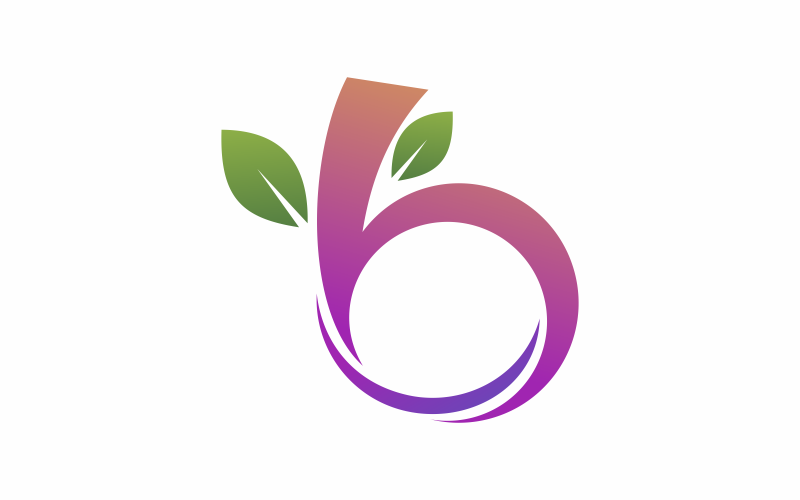 letter b fruit logo template original