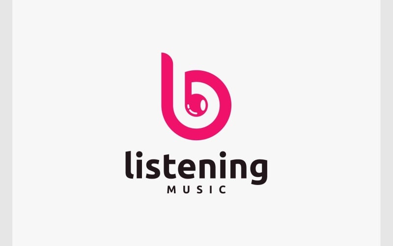 letter b headphone earphone logo original
