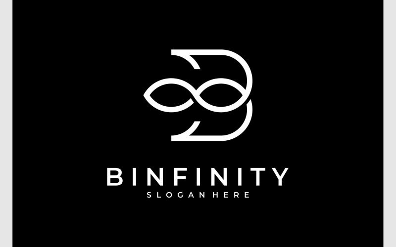 letter b infinity minimalist logo original